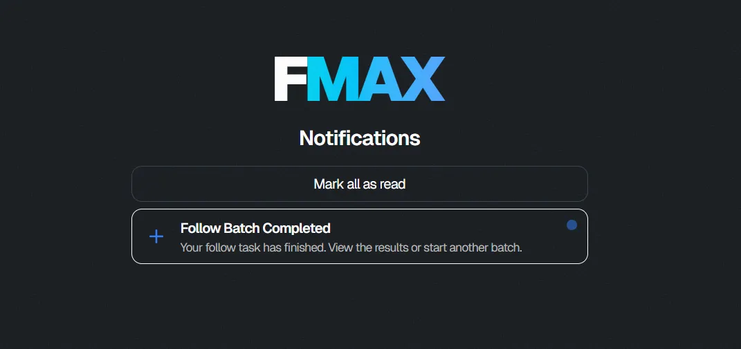 Notifications page
