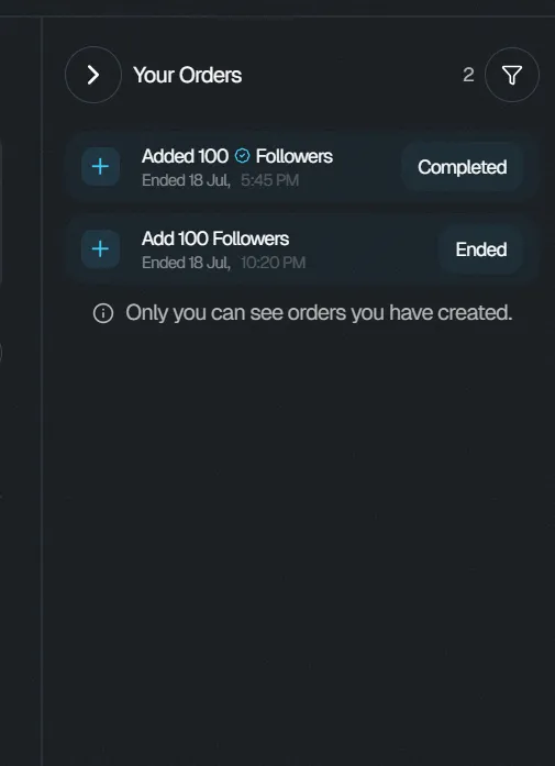 View and track orders from the FMAX Dashboard
